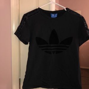 Adidas lightly worn t shirt with valor sign. Sz xs